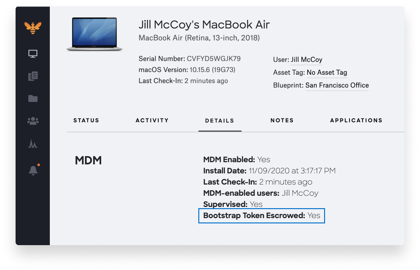 show bootstrap token status